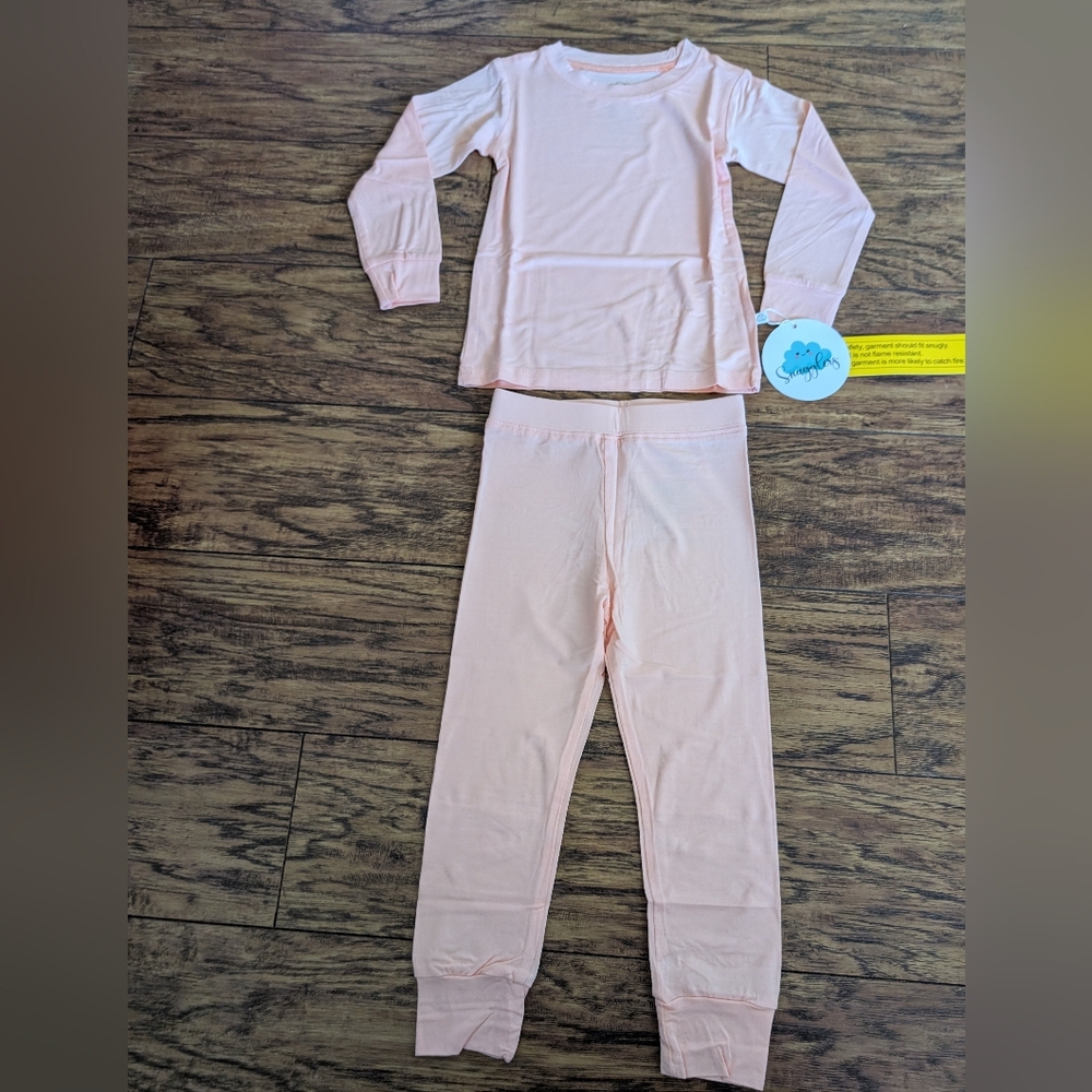 NWT Bamboo Baby Pink Long Sleeve‎ 2 Piece Pajama Set
